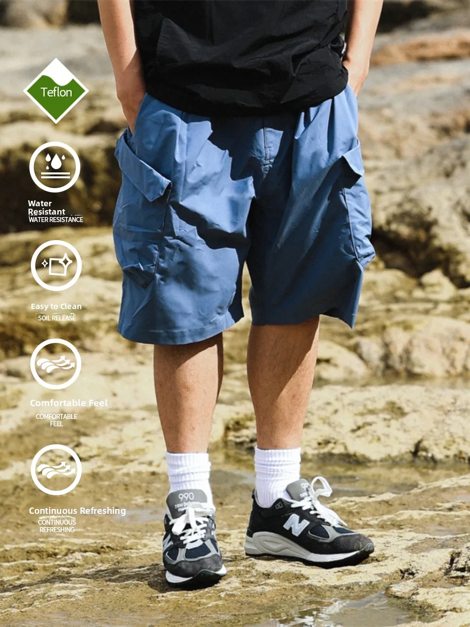 DuPont Three-Proof Outdoor Functional Shorts with Pockets CityBoy Style Loose Fit Misty Blue Japanese Style Belt Youth Summer...
DuPont Three-Proof Outdoor Functional Shorts with Pockets CityBoy Style Loose Fit Misty Blue Japanese Style Belt Youth Summer...