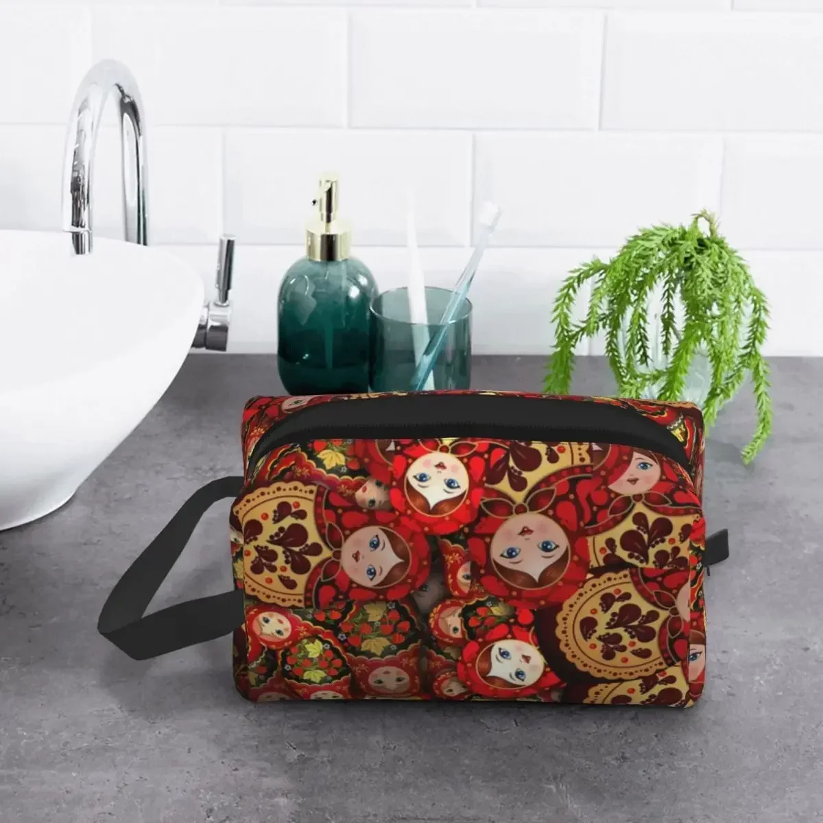 Russia Matryoshka Doll Toiletry Bag for Russian Folk Art Babushka Pattern Cosmetic Makeup Organizer Ladies Beauty Dopp Kit Box
Russia Matryoshka Doll Toiletry Bag for Russian Folk Art Babushka Pattern Cosmetic Makeup Organizer Ladies Beauty Dopp Kit Box