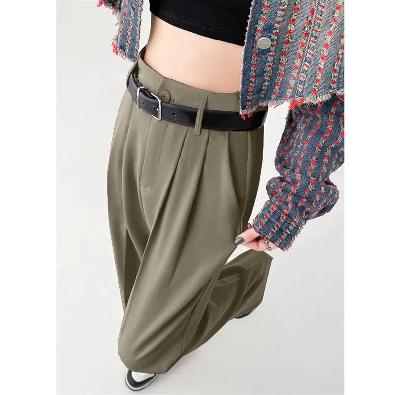 2025 Autumn Office Ladies Trousers Women High Waist Pants Pockets Female Summer Pleated Wide Leg Solid OL Pants Women
2025 Autumn Office Ladies Trousers Women High Waist Pants Pockets Female Summer Pleated Wide Leg Solid OL Pants Women
