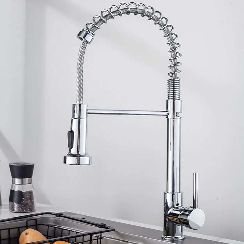 Black/Silver Kitchen Faucet Deck Mounted Mixer Tap One Handle Spring Hot and Cold Water Tap Bathroom Kitchen Crane
Black/Silver Kitchen Faucet Deck Mounted Mixer Tap One Handle Spring Hot and Cold Water Tap Bathroom Kitchen Crane