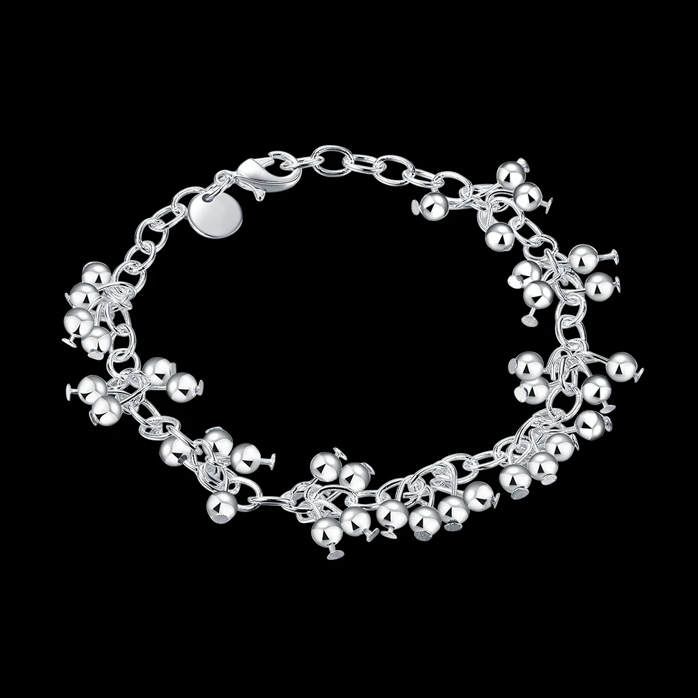 New 925 Sterling Silver Bracelets Charm Wild Grape Beads Chain For Women Men Wedding Party Christmas Gifts Fashion Jewelry
New 925 Sterling Silver Bracelets Charm Wild Grape Beads Chain For Women Men Wedding Party Christmas Gifts Fashion Jewelry