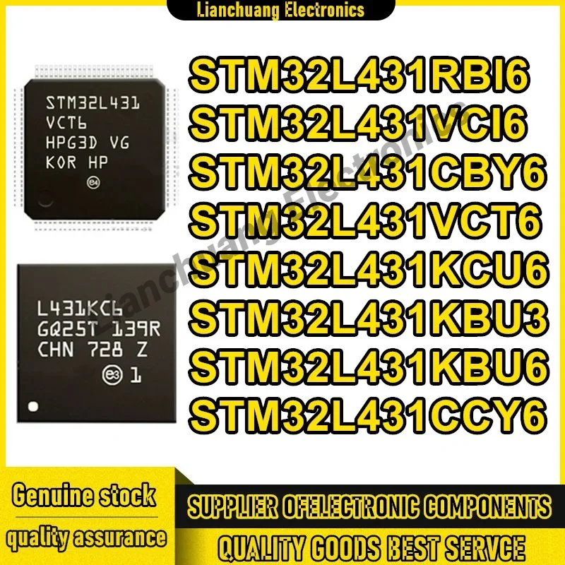 5PCS STM32L431RBI6 STM32L431VCI6 STM32L431CBY6 STM32L431VCT6 STM32L431KCU6 STM32L431KBU3 STM32L431KBU6 STM32L431CCY6 New
5PCS STM32L431RBI6 STM32L431VCI6 STM32L431CBY6 STM32L431VCT6 STM32L431KCU6 STM32L431KBU3 STM32L431KBU6 STM32L431CCY6 New