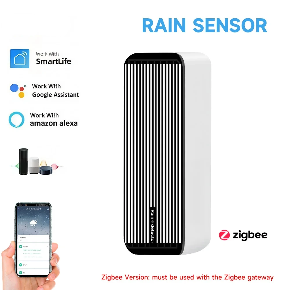 Умный датчик дождя Zigbee, детектор дождевой воды в реальном времени, на открытом воздухе, приложение Smart Life, дистанционное управление
Умный датчик дождя Zigbee, детектор дождевой воды в реальном времени, на открытом воздухе, приложение Smart Life, дистанционное управление