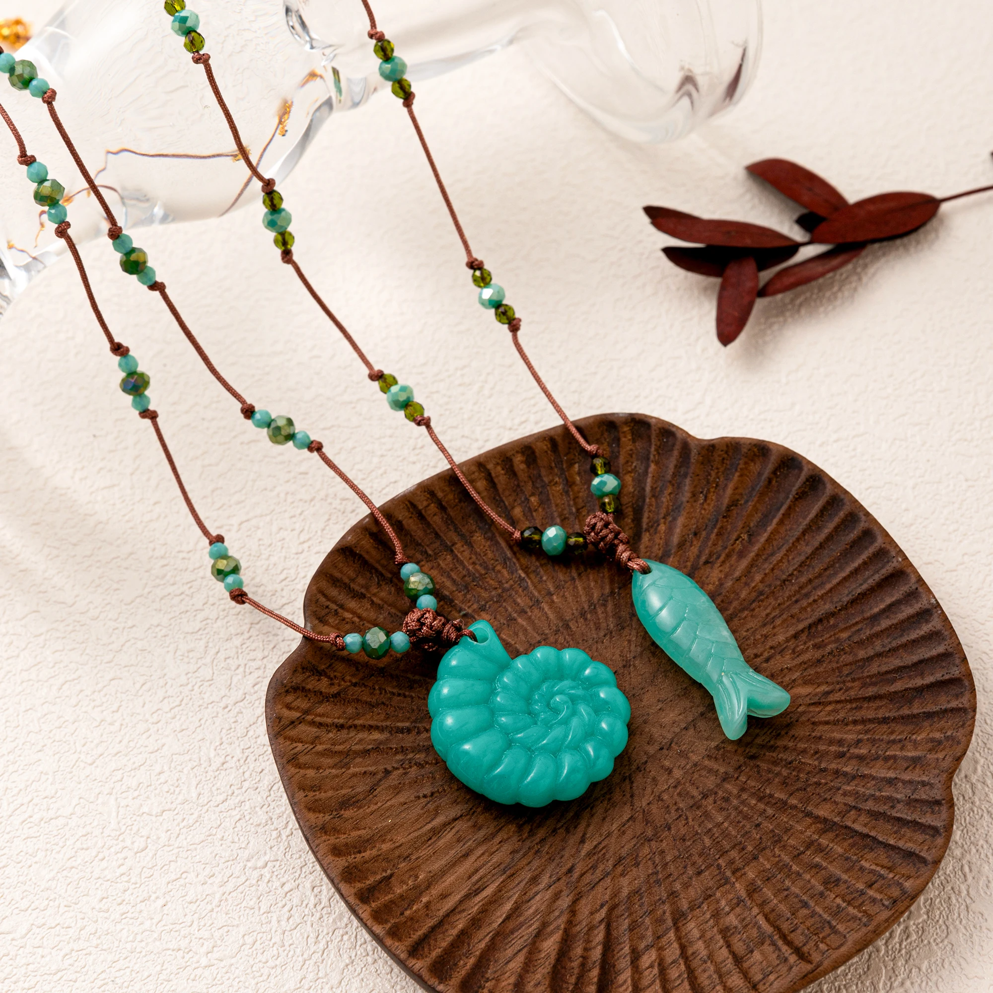 Summer Ocean Small Fish Starfish Shell Bead Rope Chain Necklace Copper Material Gold Plated Color Preserved
Summer Ocean Small Fish Starfish Shell Bead Rope Chain Necklace Copper Material Gold Plated Color Preserved