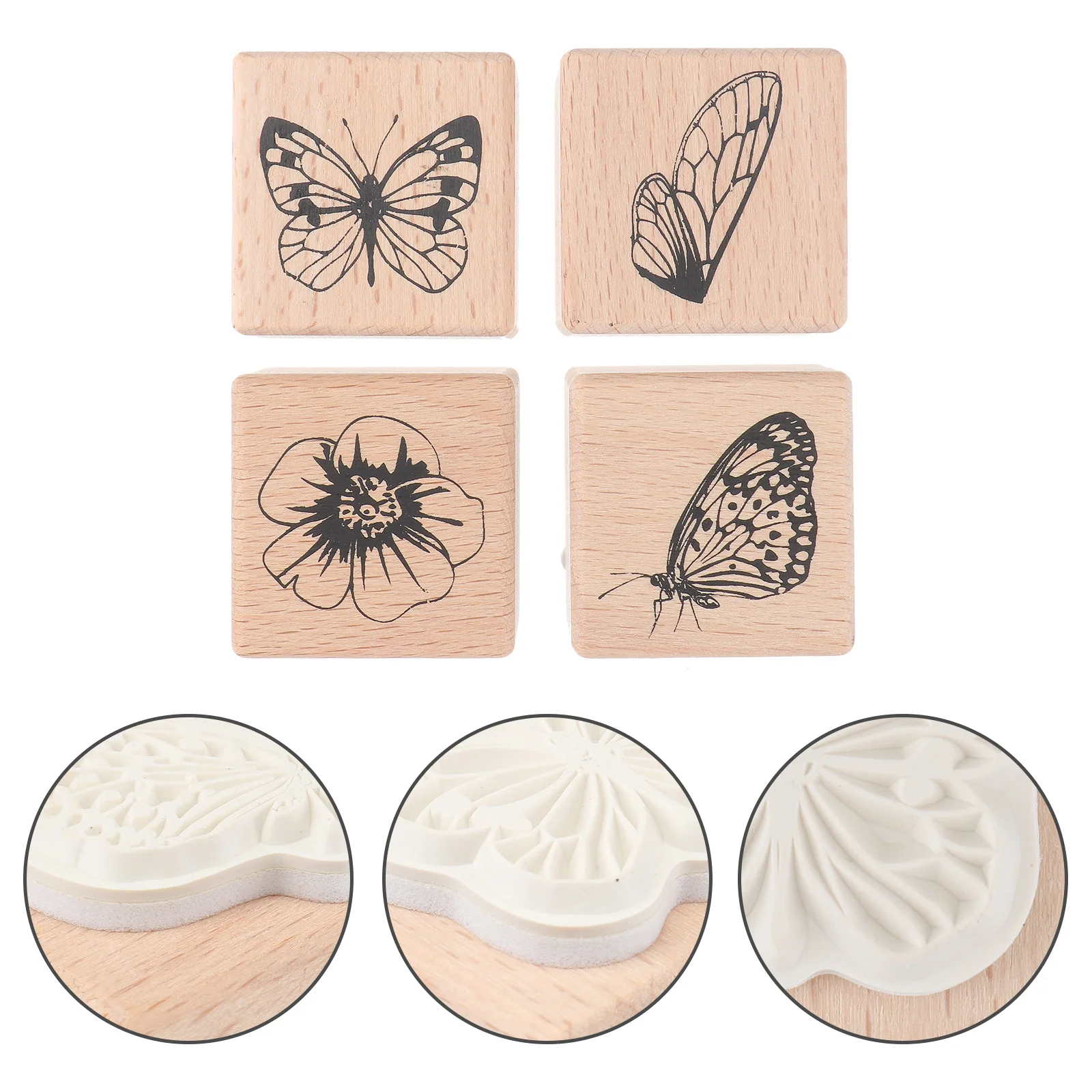 4Pcs Wooden Butterflies Stamp Set DIY Craft Scrapbook Photo Album Cards Decorative Rubber Seal Wooden Rubber Stamp
4Pcs Wooden Butterflies Stamp Set DIY Craft Scrapbook Photo Album Cards Decorative Rubber Seal Wooden Rubber Stamp