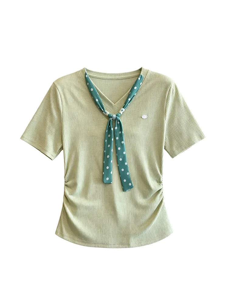 Casual Style Short Sleeve V-Neck T-Shirt Women's plus Size Summer Fashion Regular Fit Knitted Polyester Top for plus Size Girls
Casual Style Short Sleeve V-Neck T-Shirt Women's plus Size Summer Fashion Regular Fit Knitted Polyester Top for plus Size Girls