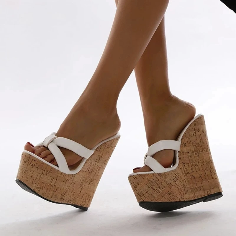 Women's White Twist Strap Cork Wedge Sandals,Thong Style Platform Mules,Casual Summer Beach&Vacation High Heel Slides,DropShipp
Women's White Twist Strap Cork Wedge Sandals,Thong Style Platform Mules,Casual Summer Beach&Vacation High Heel Slides,DropShipp