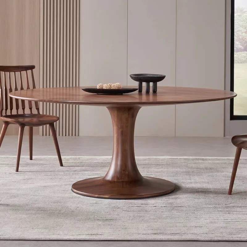 Mingmeixuan | North American black walnut dining table, high-end solid wood designer
Mingmeixuan | North American black walnut dining table, high-end solid wood designer