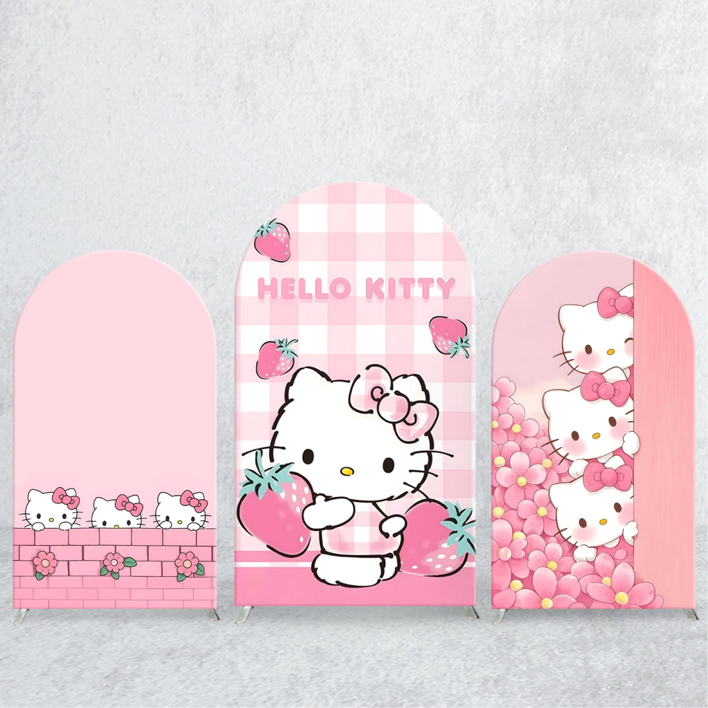 Pink Flower Hello Kitty Arch Backdrop Cover Girls Birthday Party Strawberry Elastic Baby Shower Decor Photo Background Banner 
Pink Flower Hello Kitty Arch Backdrop Cover Girls Birthday Party Strawberry Elastic Baby Shower Decor Photo Background Banner