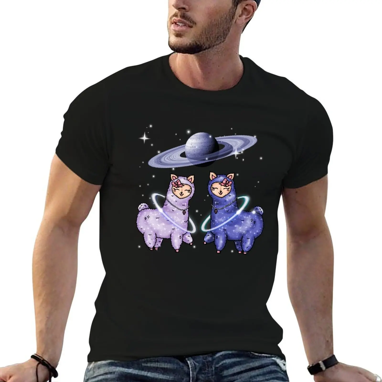 Galaxy Llamas Alpaca Blue Purple Saturn Planet Fantasy T-Shirt cotton t shirt man man t shirts cotton T-Shirt
Galaxy Llamas Alpaca Blue Purple Saturn Planet Fantasy T-Shirt cotton t shirt man man t shirts cotton T-Shirt