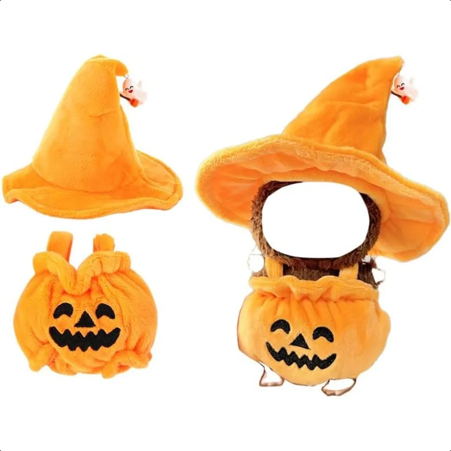 Хэллоуин 17 см комплект кукольной одежды без куклы оранжевая тыква шляпа наряд милая нарядная одежда для кукол 1517 см костюм из мягкой ткани с A
Хэллоуин 17 см комплект кукольной одежды без куклы оранжевая тыква шляпа наряд милая нарядная одежда для кукол 1517 см костюм из мягкой ткани с A