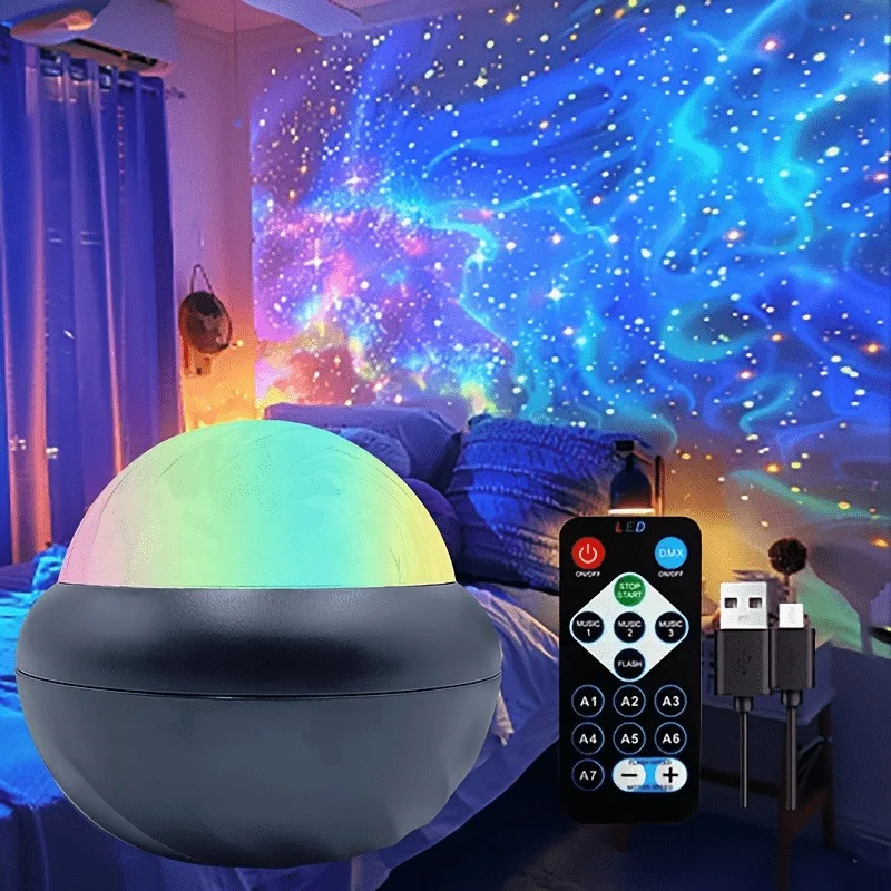 1pc Starry Sky LED Projector Lamp USB Powered Water Ripple Light With Remote Control Multicolor RGB Crystal Desk Lamp Home Decor
1pc Starry Sky LED Projector Lamp USB Powered Water Ripple Light With Remote Control Multicolor RGB Crystal Desk Lamp Home Decor
