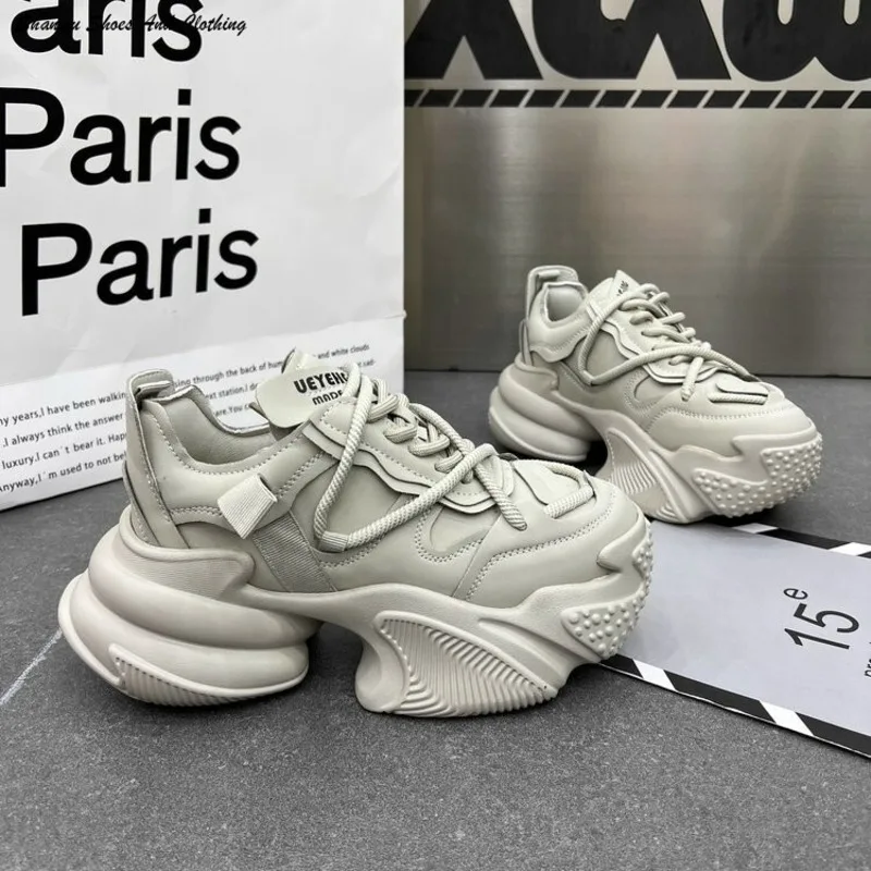 Autumn Breathable Thick Bottom Casual New 2024 Women's Chunky Leather Sneakers 5CM High Platform Sports shoes white women Shoes
Autumn Breathable Thick Bottom Casual New 2024 Women's Chunky Leather Sneakers 5CM High Platform Sports shoes white women Shoes