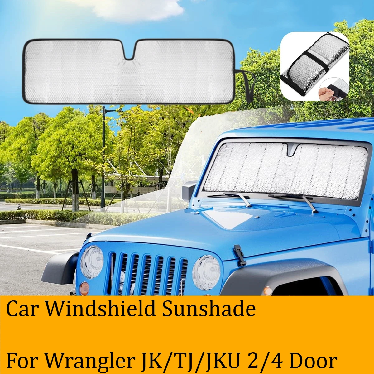 For Wrangler JK/TJ/JKU 2/4 Door Car Windshield Sunshade Foldable 128.5Lx39W Car Sun Protector Protection Wrangler Accessories
For Wrangler JK/TJ/JKU 2/4 Door Car Windshield Sunshade Foldable 128.5Lx39W Car Sun Protector Protection Wrangler Accessories