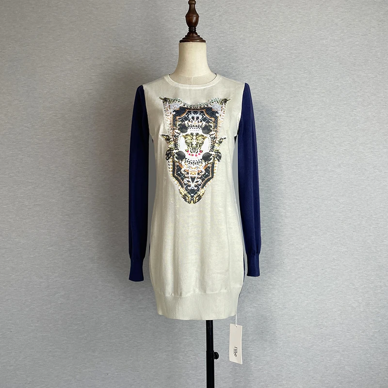 Ele Long Sve трикотаж с вышивкой, женский круглый свитер Ne, облегающий свитер средней длины, весна-осень, эластичный брендовый Bule
Ele Long Sve трикотаж с вышивкой, женский круглый свитер Ne, облегающий свитер средней длины, весна-осень, эластичный брендовый Bule