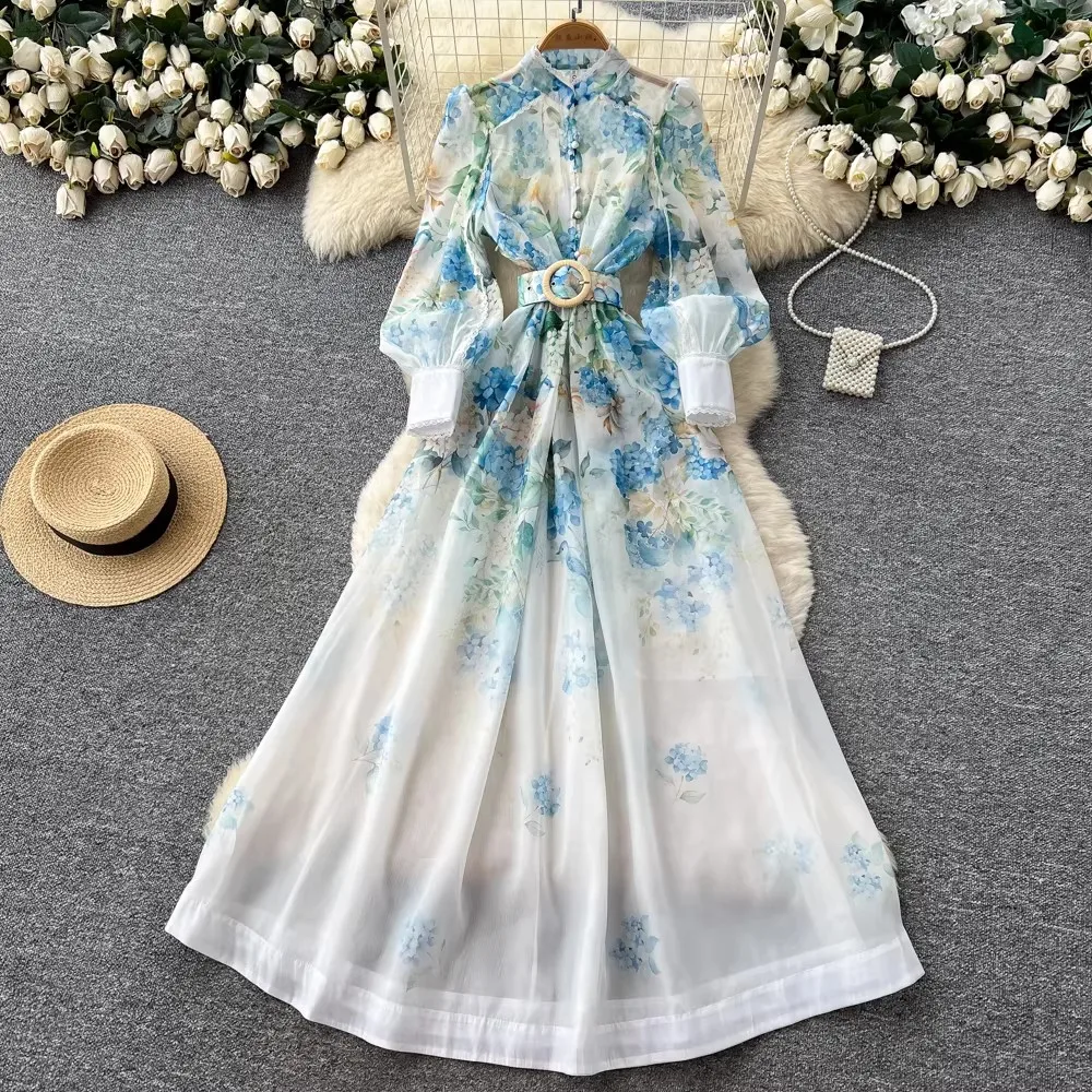 Gorgeous Flower Long Sleeve Lace Spliced Maxi Dress Women Summer Autumn Single Breasted Printed Maxi Chiffon Dr Evening Robe
Gorgeous Flower Long Sleeve Lace Spliced Maxi Dress Women Summer Autumn Single Breasted Printed Maxi Chiffon Dr Evening Robe