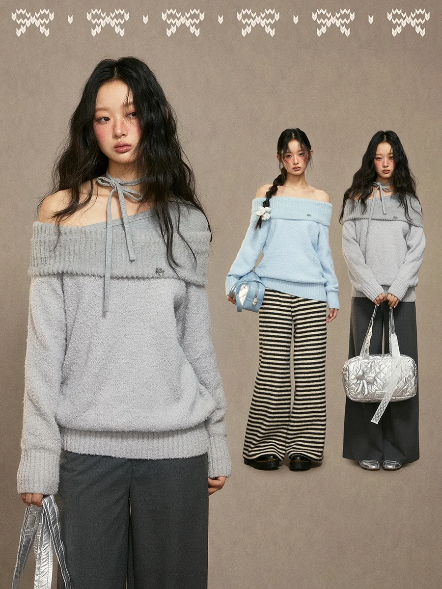 Wedhub oulder Bared Knitted Sweater Lazy Sle Winter New Arrival Women's Sweet Sle Loose Fit Long Sve Top
Wedhub oulder Bared Knitted Sweater Lazy Sle Winter New Arrival Women's Sweet Sle Loose Fit Long Sve Top
