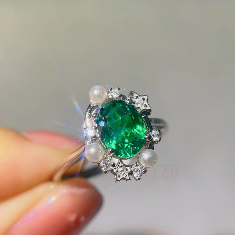 Natural emerald ring 925 sterling silver design lovely personality style 2022 hot new women's ring AAAA
Natural emerald ring 925 sterling silver design lovely personality style 2022 hot new women's ring AAAA