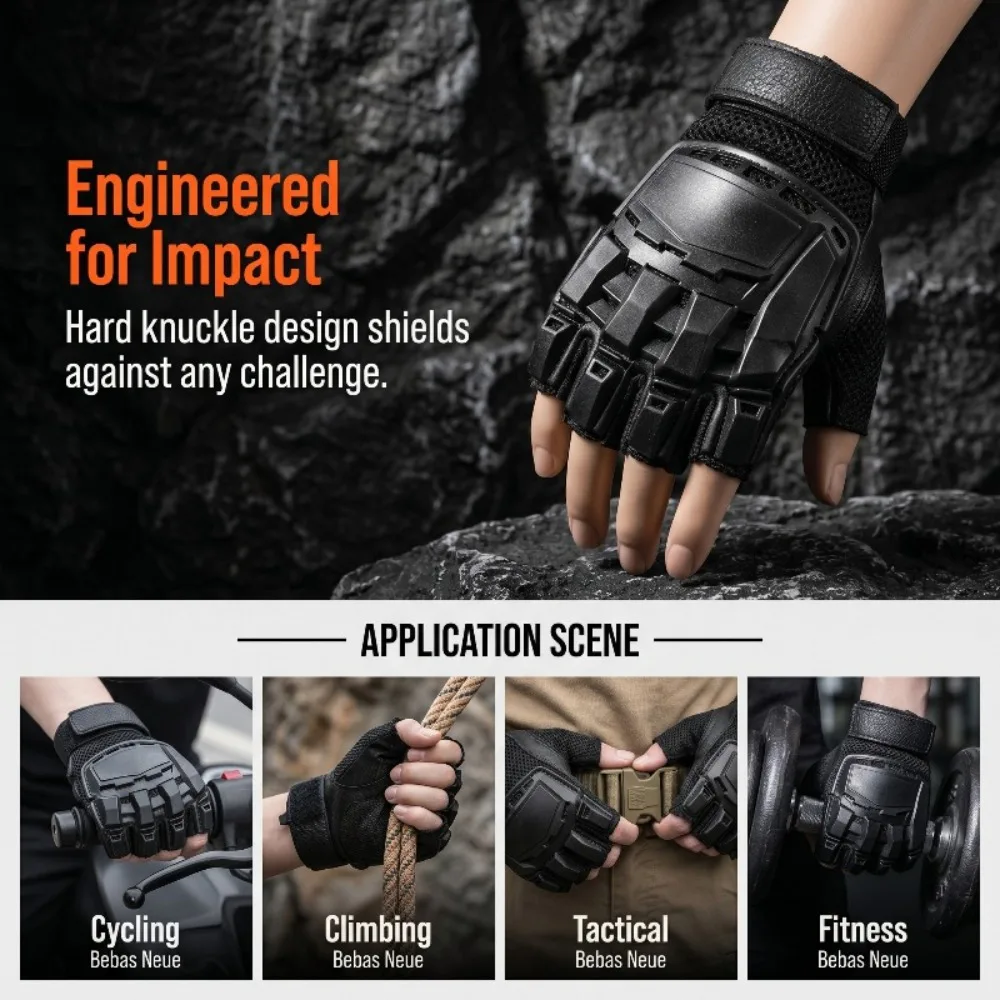 Men's Tactical Half-Finger Cycling Gloves Anti-Slip Wear-Resistant Touch Screen Outdoor Climbing Fitness Sports Protection Glove
Men's Tactical Half-Finger Cycling Gloves Anti-Slip Wear-Resistant Touch Screen Outdoor Climbing Fitness Sports Protection Glove