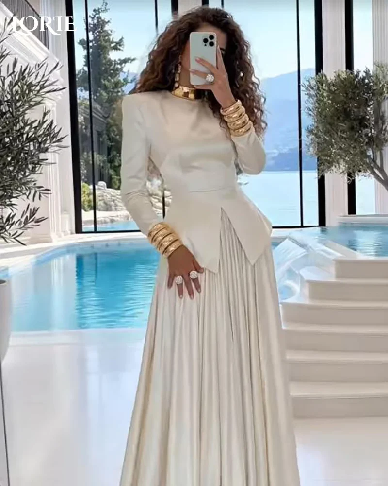 LORIE High Collar Church Wedding Dress Long Sleeve A-line Mermaid Muslim ivory Bride Gown Chiffon Customized Corset Bride Dress
LORIE High Collar Church Wedding Dress Long Sleeve A-line Mermaid Muslim ivory Bride Gown Chiffon Customized Corset Bride Dress