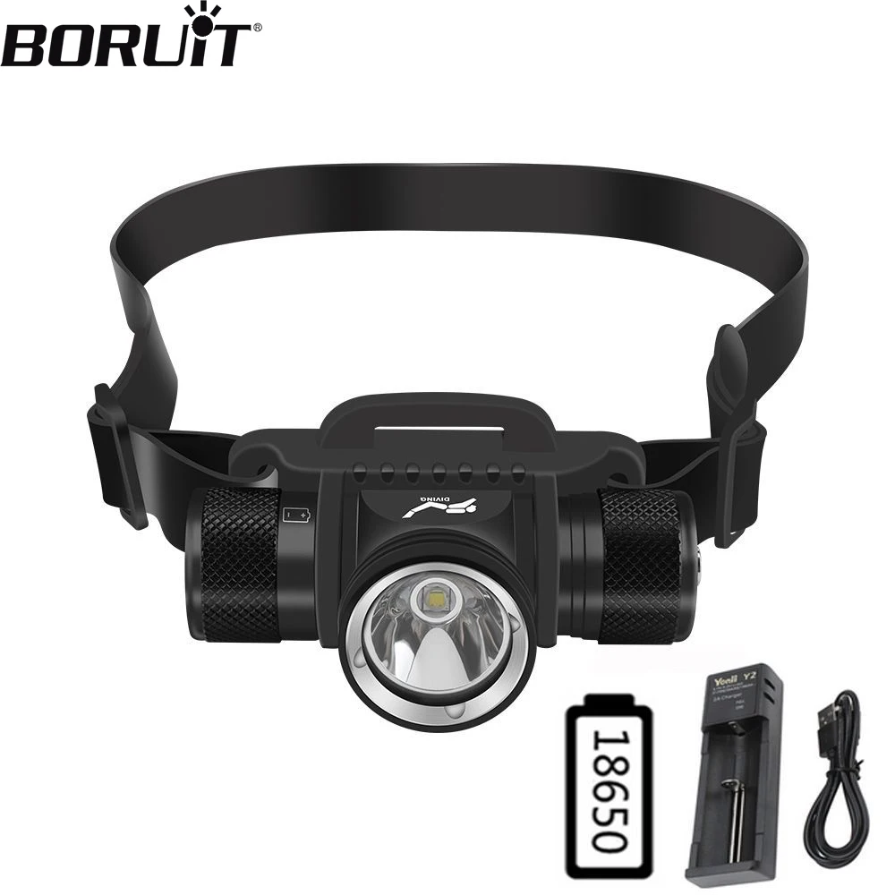 BORUiT HP900 LED Diving Headlamp 3000LM 60 Meters Underwater Headlight 5 Lighting Modes IPX8 Waterproof HeadLight 21700 Battery
BORUiT HP900 LED Diving Headlamp 3000LM 60 Meters Underwater Headlight 5 Lighting Modes IPX8 Waterproof HeadLight 21700 Battery