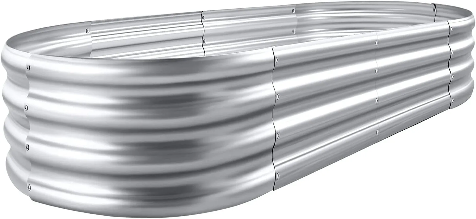 Raised Garden Bed Kit - Oval Metal Planter for Vegetable, Outdoor Use
Raised Garden Bed Kit - Oval Metal Planter for Vegetable, Outdoor Use