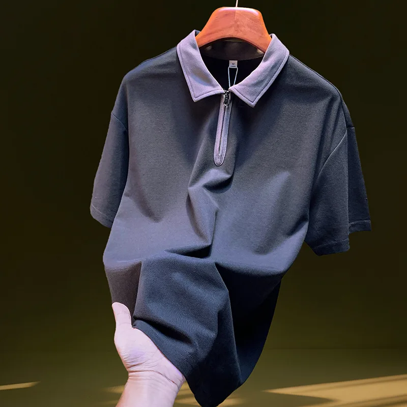 Summer thin polo shirt men's 2025 new large loose short sleeved half cardigan zipper lapel short sleeved shirt
Summer thin polo shirt men's 2025 new large loose short sleeved half cardigan zipper lapel short sleeved shirt