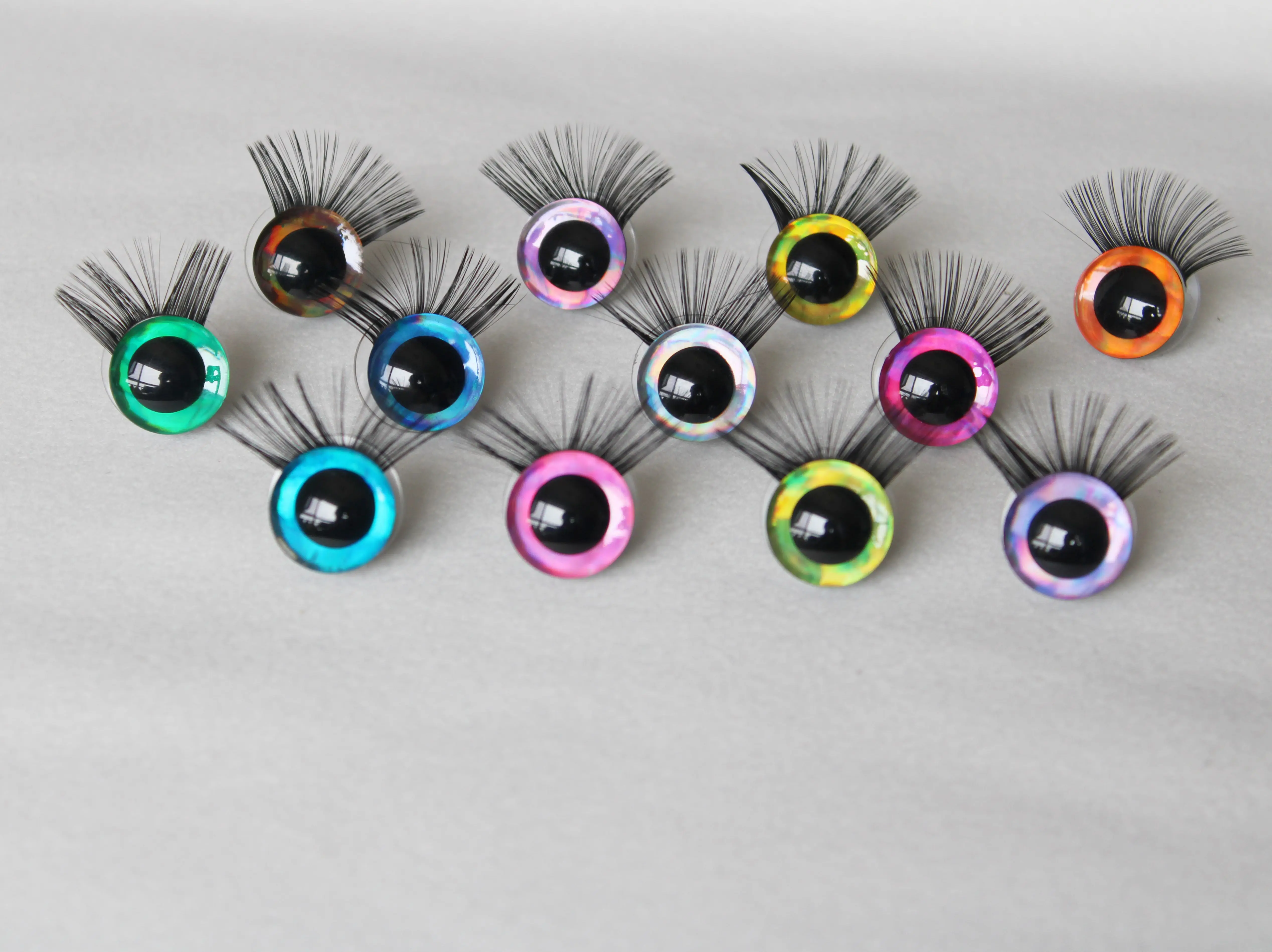100PCS/LOT 9mm 12mm 14mm 16mm 18mm 20mm 25mm 30mm 35mm Trapezoid toy eyes 3D COLORFUL SAFETY DOLL EYES WITH EYELASH TRAY -D12
100PCS/LOT 9mm 12mm 14mm 16mm 18mm 20mm 25mm 30mm 35mm Trapezoid toy eyes 3D COLORFUL SAFETY DOLL EYES WITH EYELASH TRAY -D12