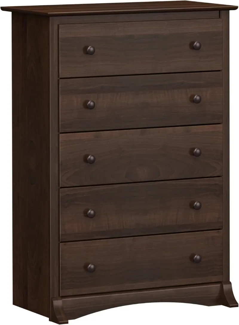 5-Drawer Chest for Bedroom - Spacious and Stylish Chest of Drawers, Measuring 17.75"D x 31.5"W x 44.75"H,
5-Drawer Chest for Bedroom - Spacious and Stylish Chest of Drawers, Measuring 17.75"D x 31.5"W x 44.75"H,