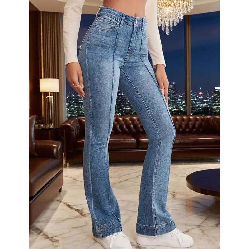2026 New Lady Korean Solid Color Flared Jeans Women High Waist Wide Leg Denim Pants Female Casual Versatile Trousers
2026 New Lady Korean Solid Color Flared Jeans Women High Waist Wide Leg Denim Pants Female Casual Versatile Trousers