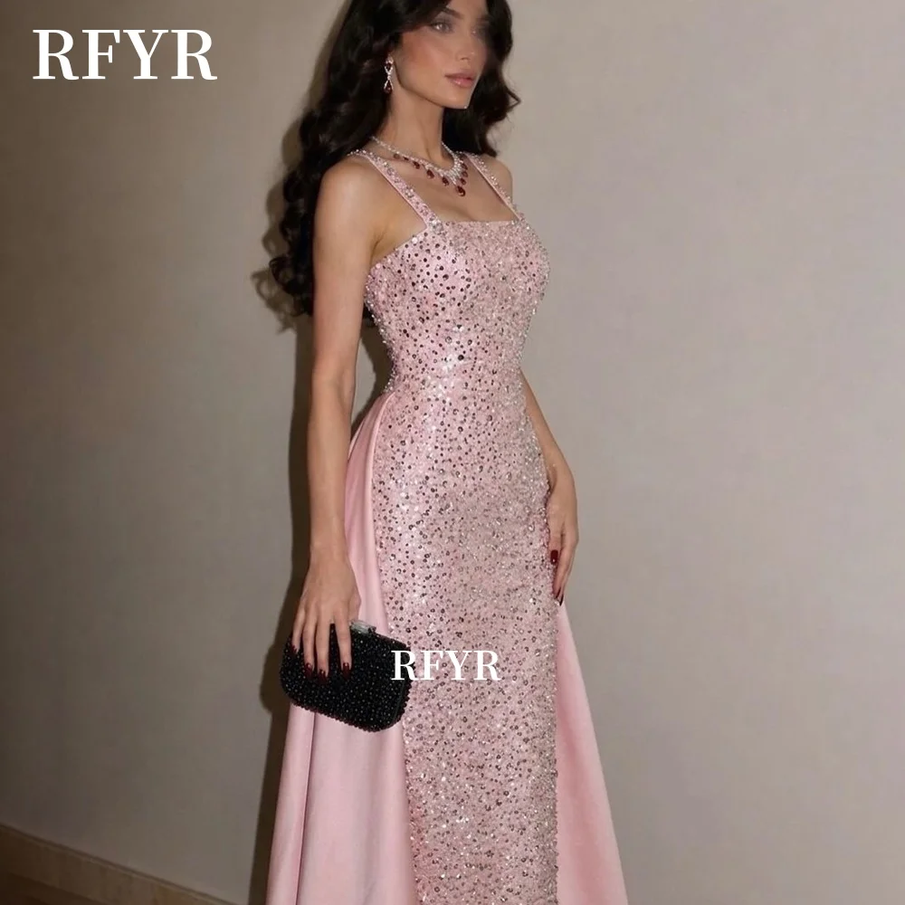 RFYR Pink Straight Prom Dress with Beads Party Dress with Back Train Evening Dress Luxury Vestidos De Fiesta Customized
RFYR Pink Straight Prom Dress with Beads Party Dress with Back Train Evening Dress Luxury Vestidos De Fiesta Customized