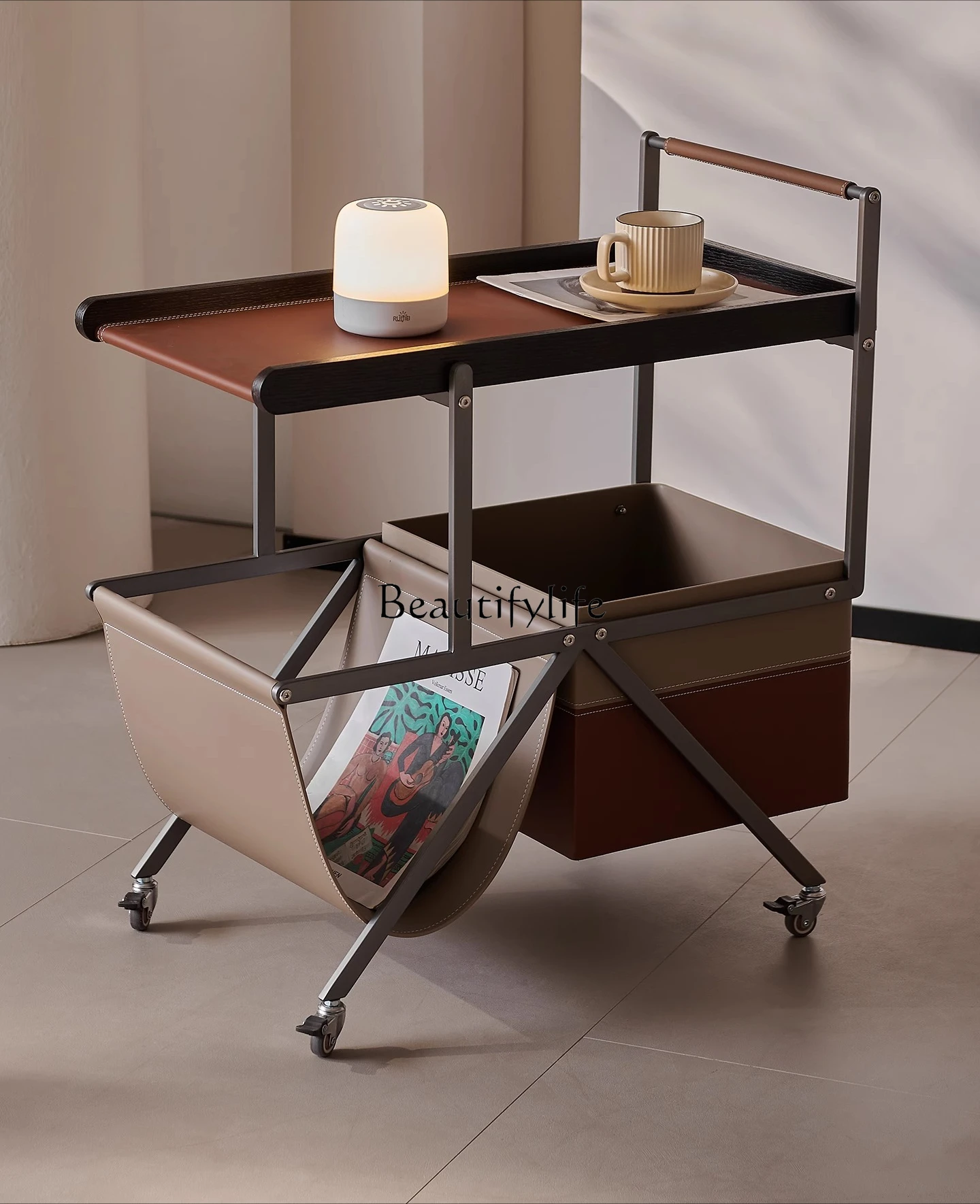Italian Minimalist Small Trolley Sofa Side Table Movable High-end Saddle Leather Light Luxury Stainless Steel Dining Cart
Italian Minimalist Small Trolley Sofa Side Table Movable High-end Saddle Leather Light Luxury Stainless Steel Dining Cart