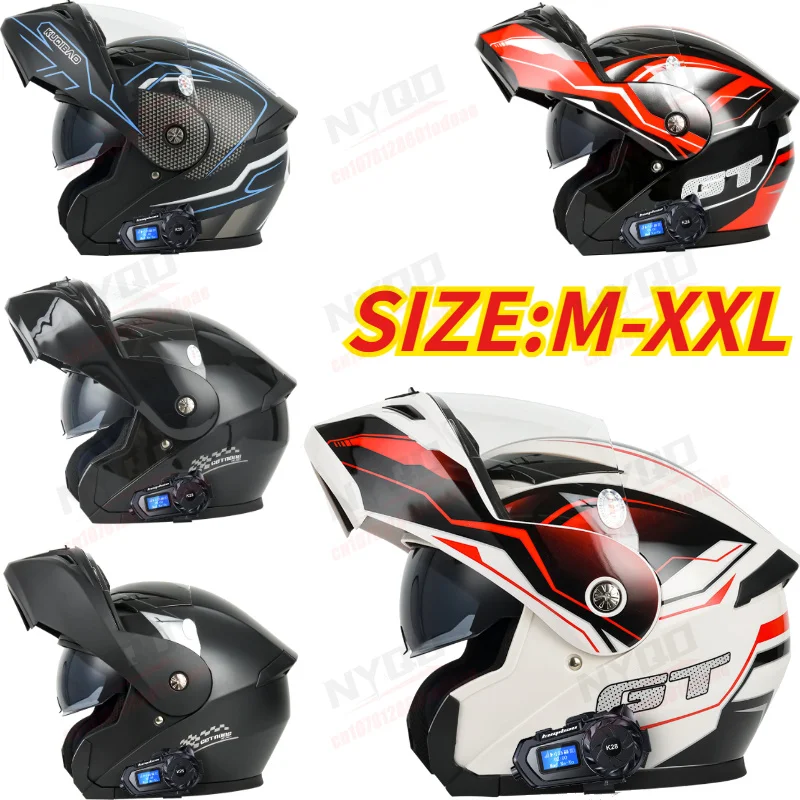 Kuqibao Bluetooth Modular Helmet, Dual Lens Flip Up Motorcycle Helmet with Display, Long Battery Life Helmet
Kuqibao Bluetooth Modular Helmet, Dual Lens Flip Up Motorcycle Helmet with Display, Long Battery Life Helmet