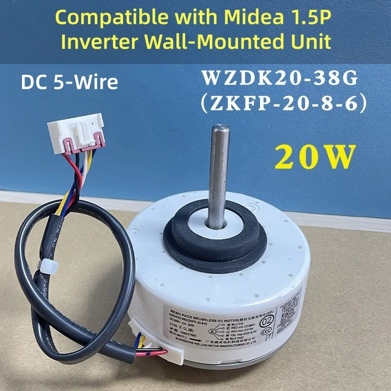 WZDK20-38G Air Conditioner Indoor Motor 20W Household Brushless DC Fan Motor 1-1.5P AC Motor
WZDK20-38G Air Conditioner Indoor Motor 20W Household Brushless DC Fan Motor 1-1.5P AC Motor