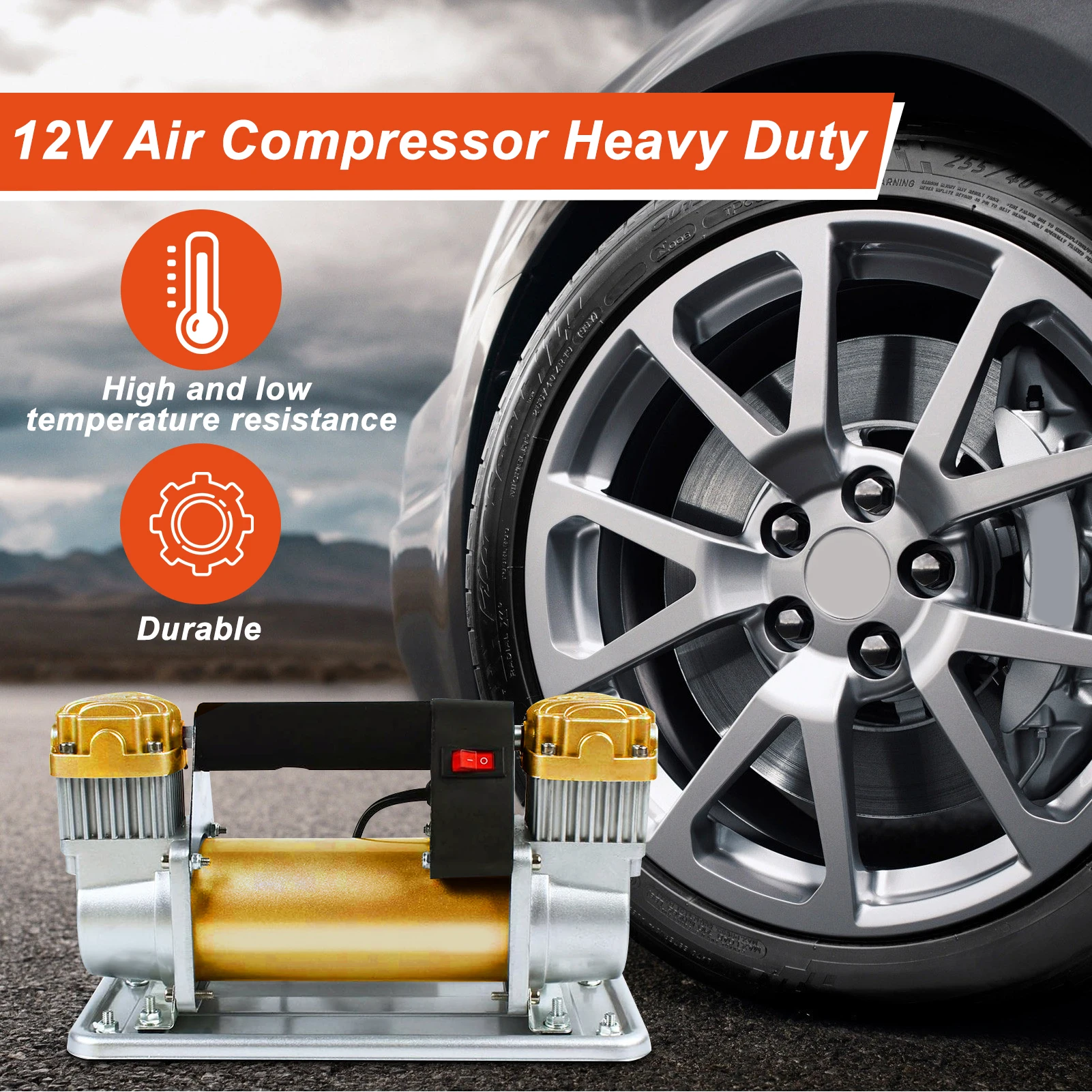 Double Cylinders | Car Air Compressor Tire Inflator | 150PSI Tire Inflator Portable Air Compressor | for ATV SUV RV Truck Motorcycle Tires Inflatables Ball
Double Cylinders | Car Air Compressor Tire Inflator | 150PSI Tire Inflator Portable Air Compressor | for ATV SUV RV Truck Motorcycle Tires Inflatables Ball