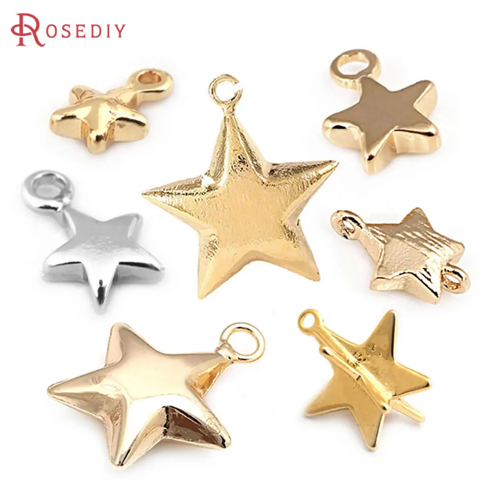 18K Gold Color Brass Small Star Charms High Quality Jewelry Making Necklace Earrings Diy Accessories Making Materials
18K Gold Color Brass Small Star Charms High Quality Jewelry Making Necklace Earrings Diy Accessories Making Materials