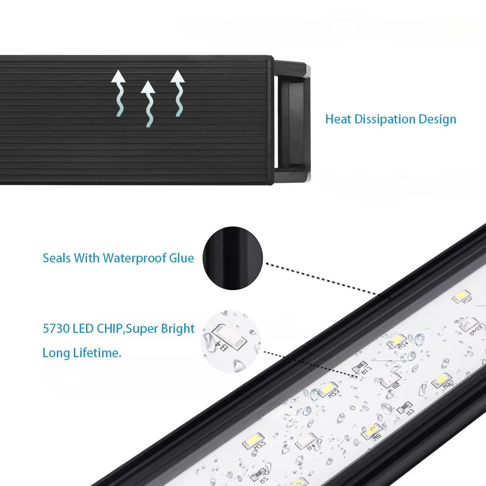 Aquarium Light with Adjustable Brightness, Three Types of Light Effects, Fish Tank Light with Timed Aquarium Landscaping Light
Aquarium Light with Adjustable Brightness, Three Types of Light Effects, Fish Tank Light with Timed Aquarium Landscaping Light