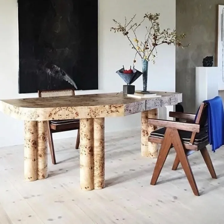 &u Medieval Retro Solid Wood Desk with Wabi-Sabi Tree Knot Wood Veneer Suitable for Home Office Creative Minimalist Writing Desk
&u Medieval Retro Solid Wood Desk with Wabi-Sabi Tree Knot Wood Veneer Suitable for Home Office Creative Minimalist Writing Desk