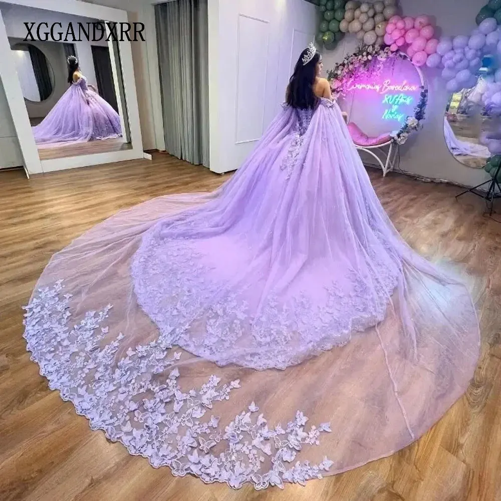Elegant Lavender Butterfly Quinceanera Dresses 2025 With Cape Sweet 16 Lace Vestidos De 15 Anos Birthday Party Princess Birthday
Elegant Lavender Butterfly Quinceanera Dresses 2025 With Cape Sweet 16 Lace Vestidos De 15 Anos Birthday Party Princess Birthday