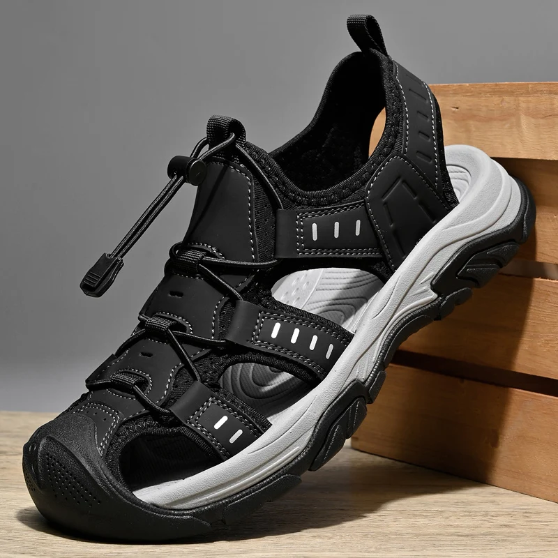 Sandals men's tide summer new style leather toe cap outdoor leisure sports hollow sandals beach shoes
Sandals men's tide summer new style leather toe cap outdoor leisure sports hollow sandals beach shoes