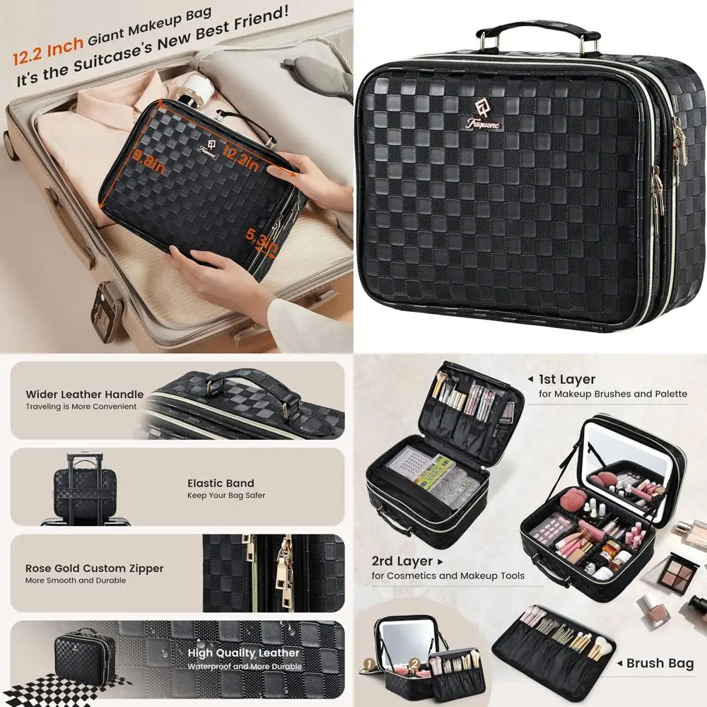 Дорожный косметичка 12,2 со светодиодной подсветкой и регулируемой яркостью, 3 цвета, двухслойный, косметический органайзер, держатель для кистей, бл.
Дорожный косметичка 12,2 со светодиодной подсветкой и регулируемой яркостью, 3 цвета, двухслойный, косметический органайзер, держатель для кистей, бл.