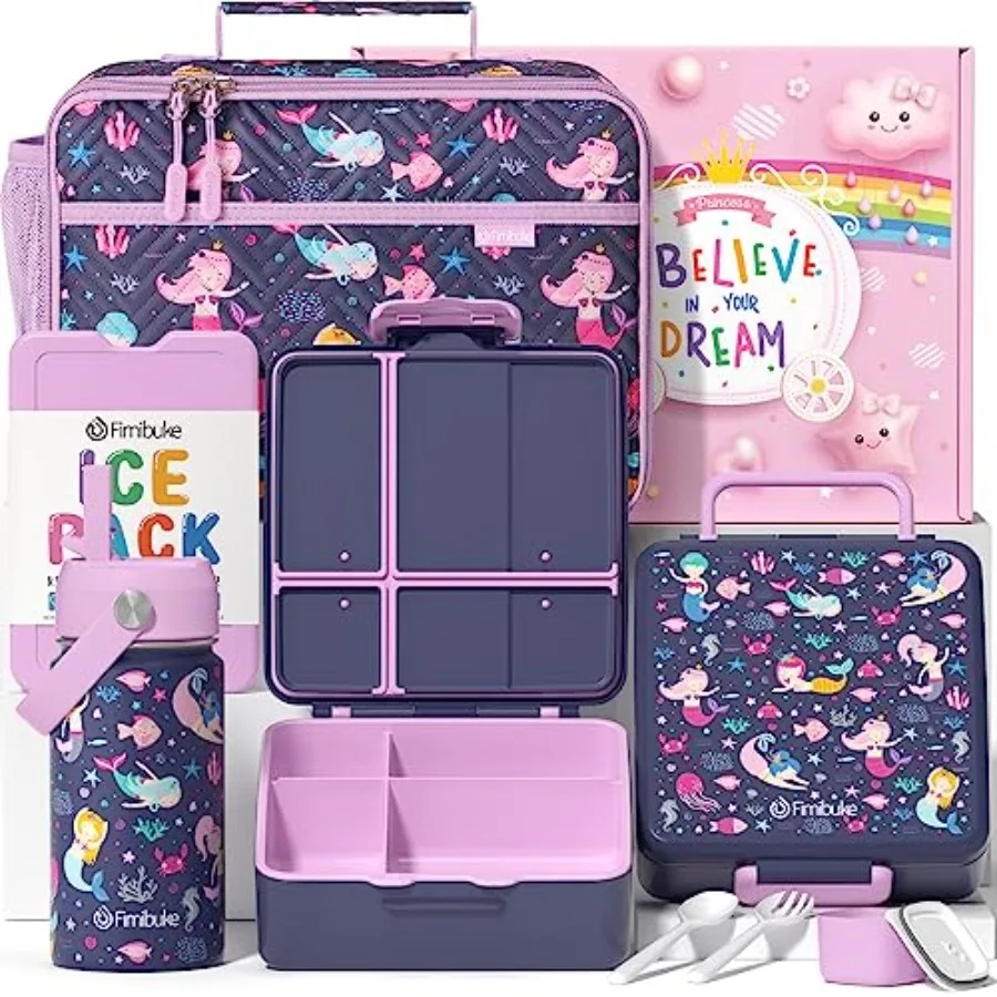 Bento Lunch Box with 4 Compartments Insulated lunch Bag Stainless Steel Insulated Water Bottle Ice Pack and Utensils Set Birthd
Bento Lunch Box with 4 Compartments Insulated lunch Bag Stainless Steel Insulated Water Bottle Ice Pack and Utensils Set Birthd