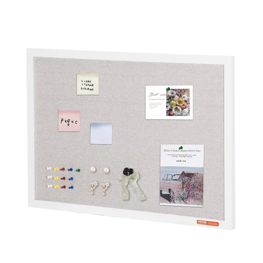30x20 White Cork Board with Linen Surface Stylish Wall-Mounted Bulletin Board for Home School Office Elegant and Functional No
30x20 White Cork Board with Linen Surface Stylish Wall-Mounted Bulletin Board for Home School Office Elegant and Functional No