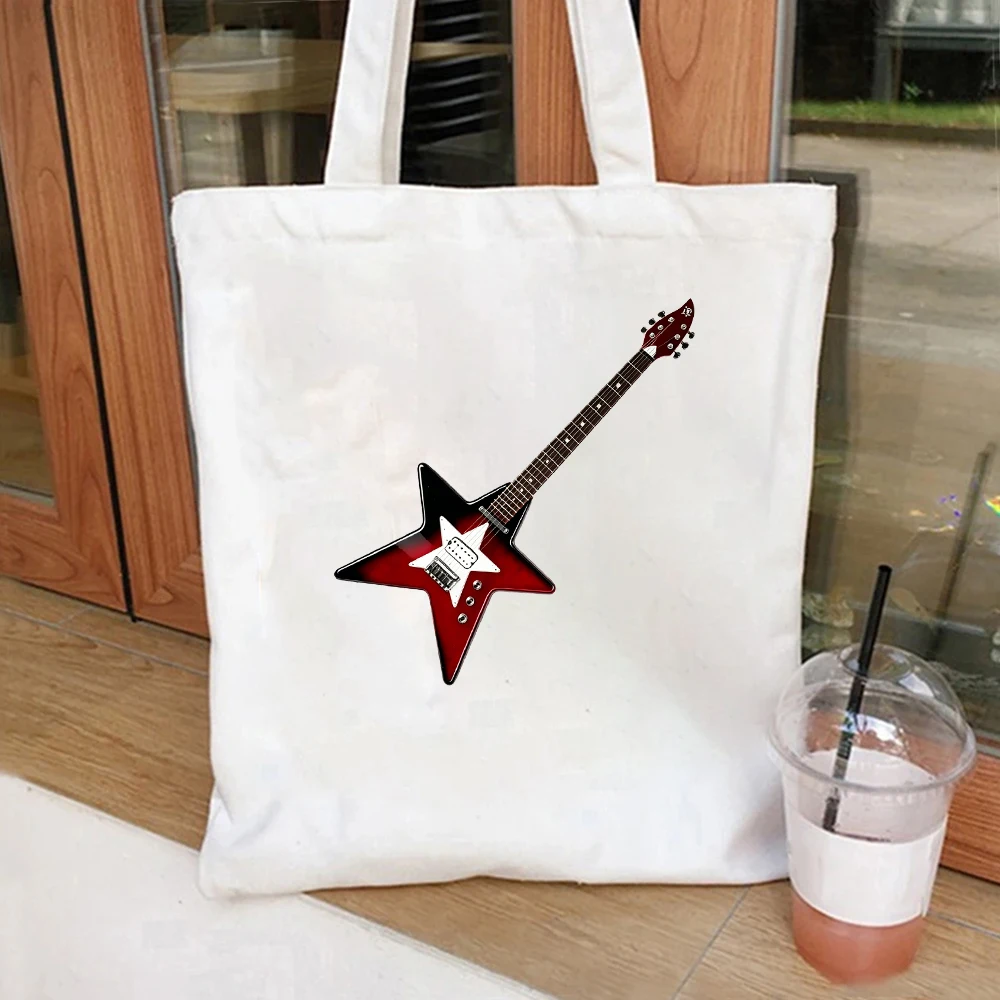 Star Shaped Guitar Canvas Tote Bag Rock Music Shoulder Bag
Star Shaped Guitar Canvas Tote Bag Rock Music Shoulder Bag