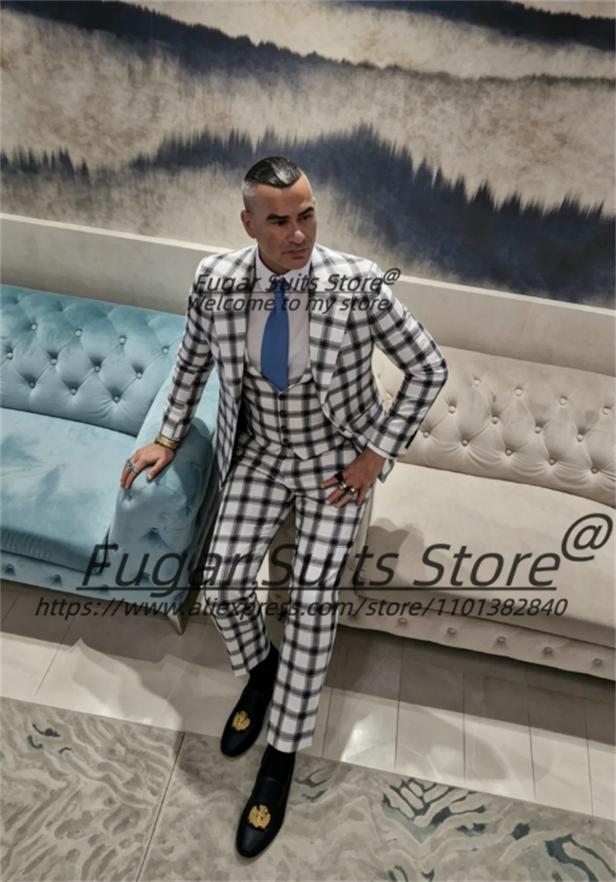 Customized Formal Plaid Men Suits Slim Fit Peak Lapel Groom Wedding Tuxedos 3 Pieces Sets Male Party Blazers trajes para hombre
Customized Formal Plaid Men Suits Slim Fit Peak Lapel Groom Wedding Tuxedos 3 Pieces Sets Male Party Blazers trajes para hombre