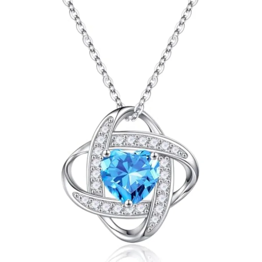 Iefil 925 Sterling Silver Love Knot Birthstone Necklace, Anniversary Birthday Gifts for Women, Jewelry Gift for Wife Mom Girlfr
Iefil 925 Sterling Silver Love Knot Birthstone Necklace, Anniversary Birthday Gifts for Women, Jewelry Gift for Wife Mom Girlfr