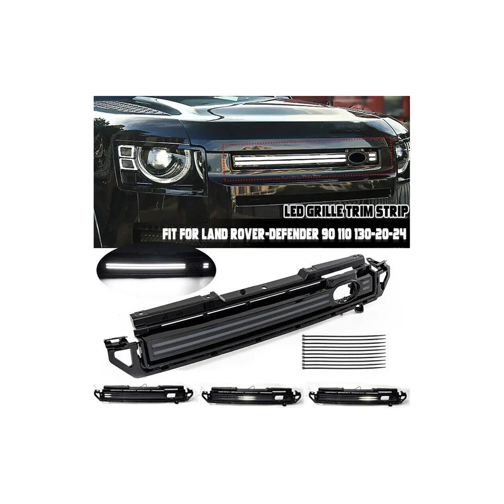 For Land Rover Defender 90 1102020-2024 Off-Road Accessories Retrofit Upgraded Grille with Light Emitting Diode Light
For Land Rover Defender 90 1102020-2024 Off-Road Accessories Retrofit Upgraded Grille with Light Emitting Diode Light