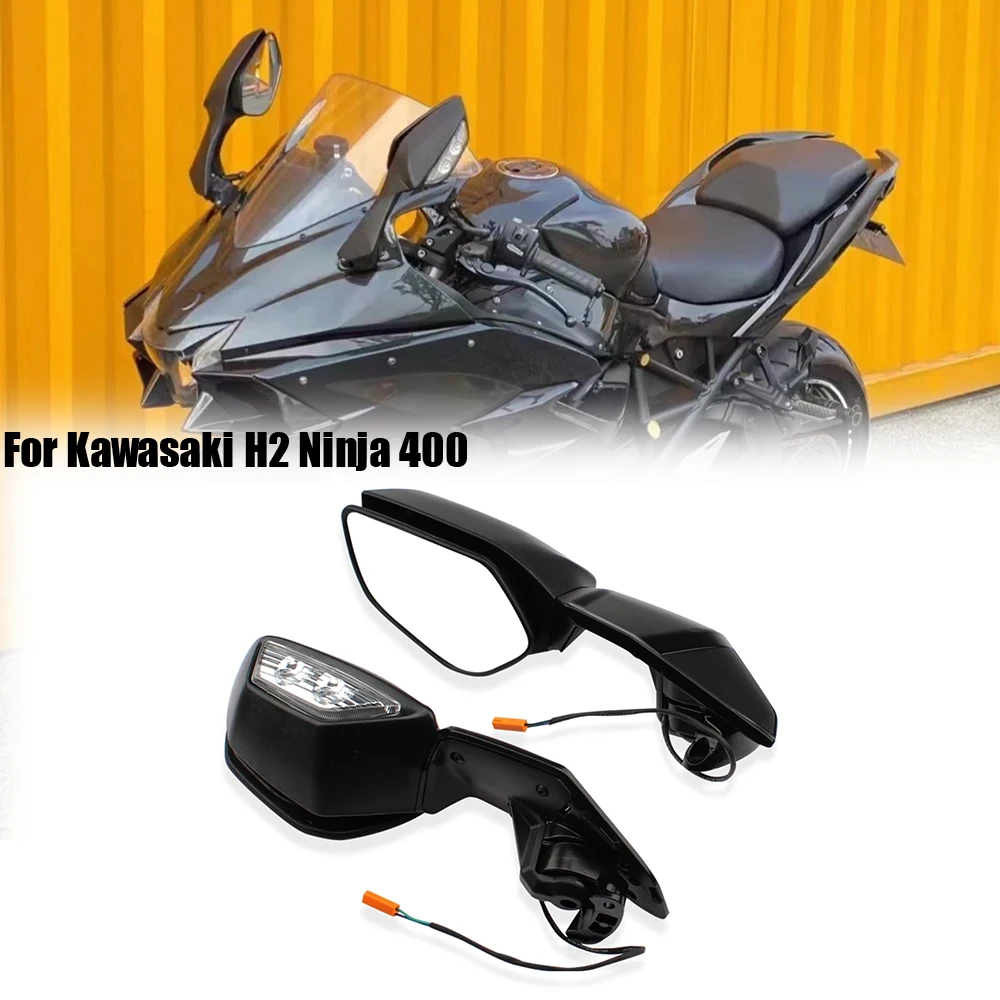 New Side Rearview Mirrors With LED Turn Signals Light For Kawasaki Ninja 400 EX400 2018-2022 NINJA H2 2015-2022 ZX1000
New Side Rearview Mirrors With LED Turn Signals Light For Kawasaki Ninja 400 EX400 2018-2022 NINJA H2 2015-2022 ZX1000