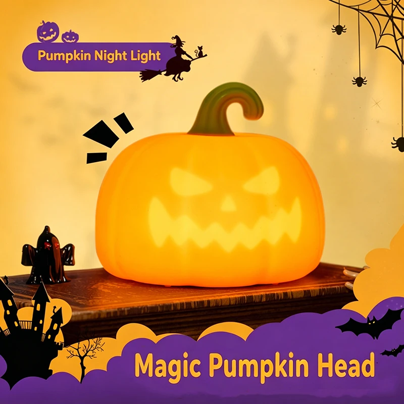 Halloween pumpkin lanterns, rechargeable touch-and-light night lights, festive decoration items, perfect gift
Halloween pumpkin lanterns, rechargeable touch-and-light night lights, festive decoration items, perfect gift