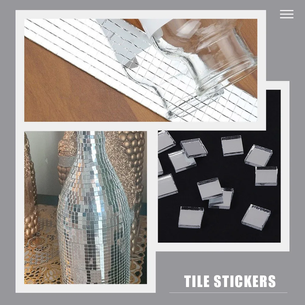 2 Rolls Decoration Mirror Mosaic Tiles Decorative Decal Adhesive Silver Home Accessories
2 Rolls Decoration Mirror Mosaic Tiles Decorative Decal Adhesive Silver Home Accessories